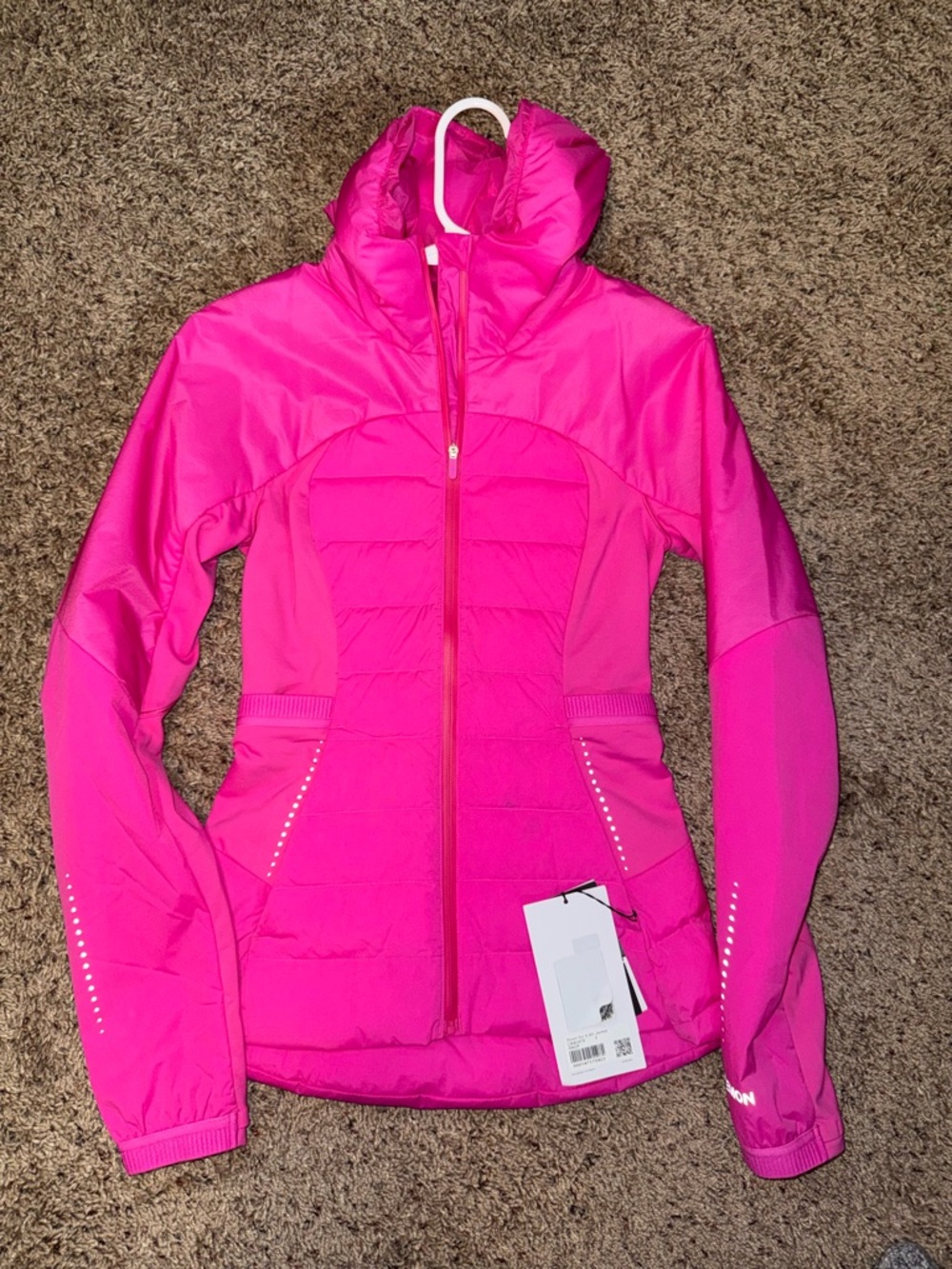lululemon athletica Hot Pink Hooded Puffer Jacket